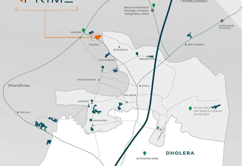 Mayur Prime location map near Dholera