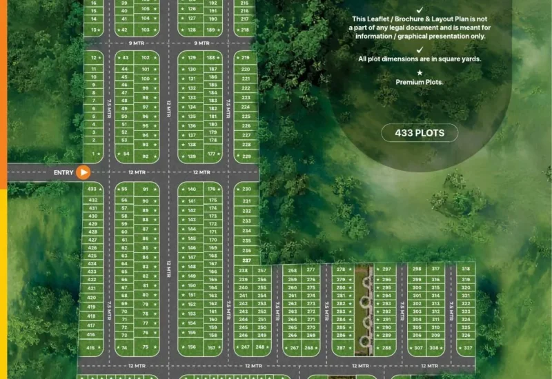 Mayur Swastik II layout plan — 433 residential plots