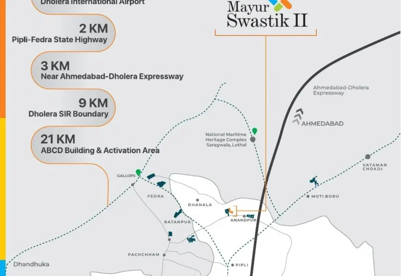Mayur Swastik II location map, Kamiyala, Dholera